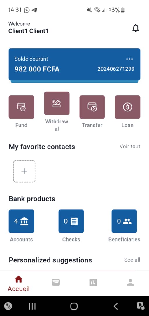 Mockup application mobile